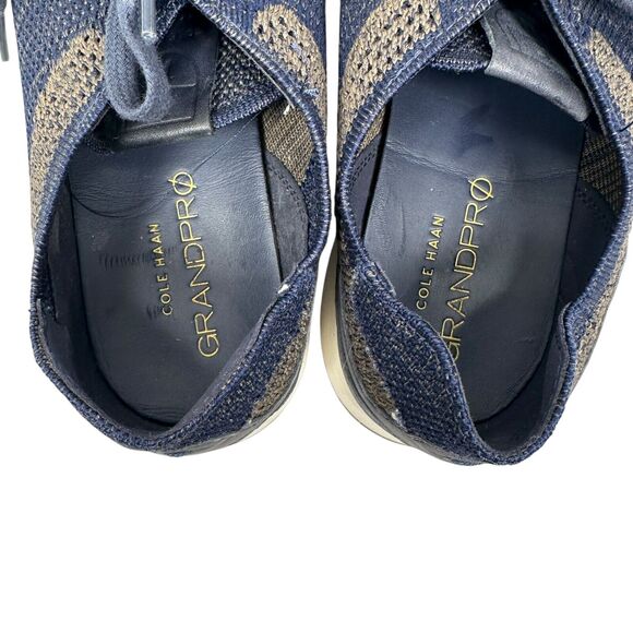 Cole Haan GrandPro Running Sneaker Shoes Men's 11 Navy Peony Lace Up C27763 Knit - Picture 6 of 7